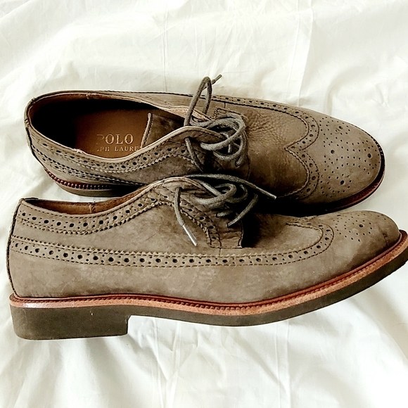 POLO RALPH LAUREN Oxford Lace up 8D Torrington Suede Wingtip Derby Shoes… - Picture 5 of 12